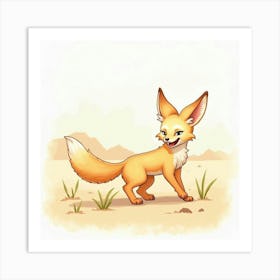 Foxes And Foxes Art Print