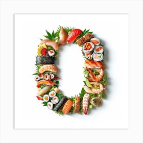 Sushi Letter O 4 Art Print