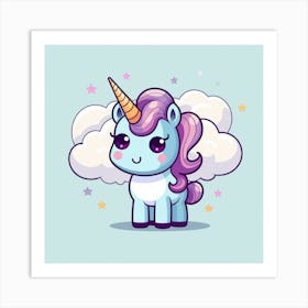 Cute Unicorn 96 Art Print