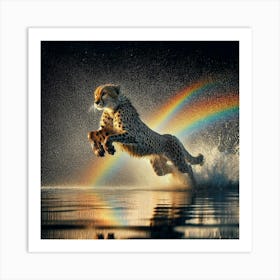 Rainbow Cheetah Art Print