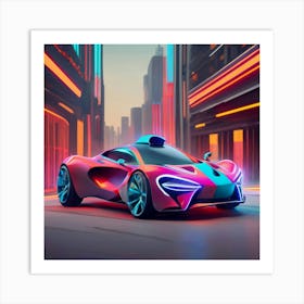 Futuristic Car 2 Art Print