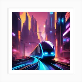 Futuristic Train Art Print