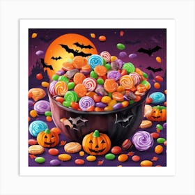 Halloween Candy Bowl 1 Art Print