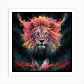 Lion Of The Night 2 Art Print