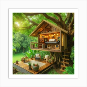 Tiny tree house Art Print