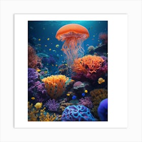 Jelly fish٠ Art Print