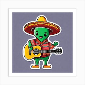 Mexican Guitar Player Art Print