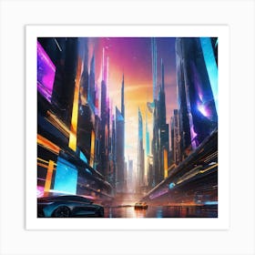 Futuristic City 101 Art Print