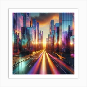 Futuristic Cityscape 3 Art Print