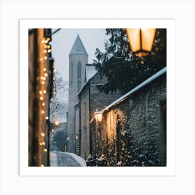 Street Lights In France Art Print