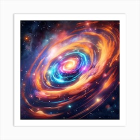 Spiral Galaxy In Space Art Print