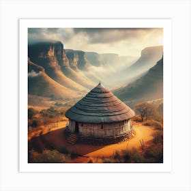 Hut In The Desert Art Print