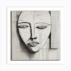 Abstract Face Art Print