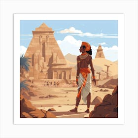 Egyptian Woman In The Desert Art Print