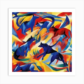 Franz Marc inspired painting 5 Art Print