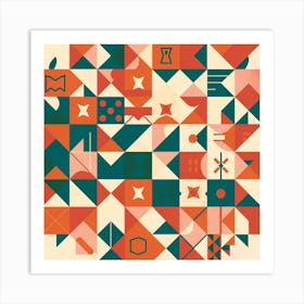 Abstract Geometric Pattern 1 Art Print