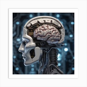 Robot Head 52 Art Print