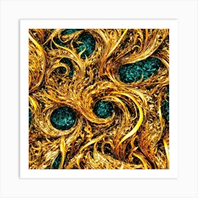 Flowing Gold Art Print