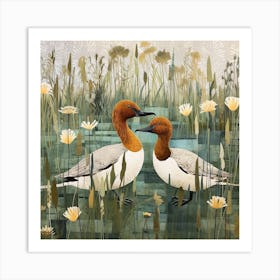 Bird In Nature Canvasback 3 Art Print