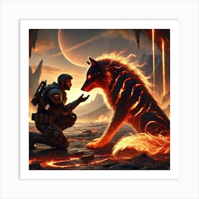 Ronan Wolf Whisperer Art Print