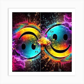 Smiley Faces Art Print