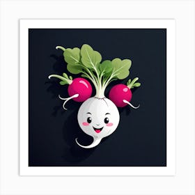 Cartoon Radish 1 Art Print