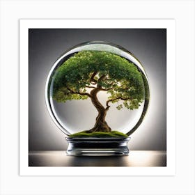 Tree Of Life In A Glass Ball 2 Art Print