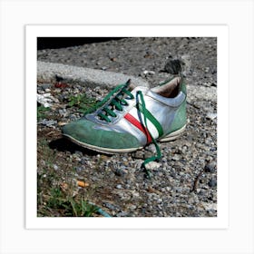 Italian Flag Shoe Italian Italy Milan Venice Florence Rome Naples Toscana photo photography art travel Art Print