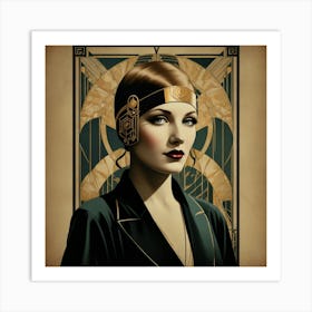 Deco Woman Art Print