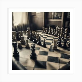 Chess Board Art Print