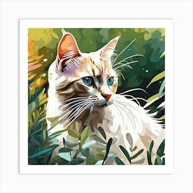 Cat Painting 3 Art Print