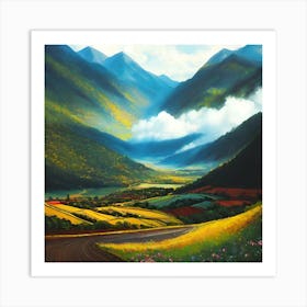 Road To The Mountains 3 Art Print