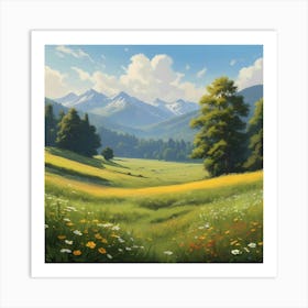 Tranquil Meadow  Art Print