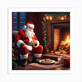 Christmas Santa 38 Art Print