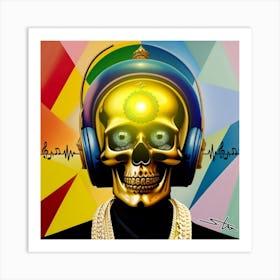 Dead Hip Hop Head Art Print