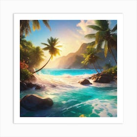 Tropical Beach 9 Art Print