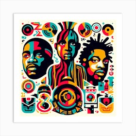 A Tribe Called Quest Art: This artwork is inspired by the influential hip hop group A Tribe Called Quest, who are known for their innovative and socially conscious music. The artwork shows a collage of the group’s members and album covers, as well as some of their iconic lyrics and messages. The artwork also uses a bright and colorful palette, reflecting the group’s upbeat and positive vibe. This artwork is perfect for fans of A Tribe Called Quest or hip hop culture, and it can be placed in a kitchen, dining room, or lounge. 2 Art Print