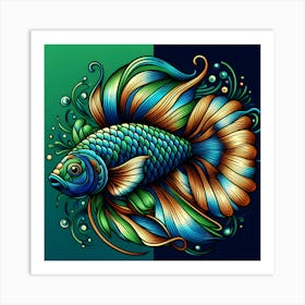 Betta Fish Art Print