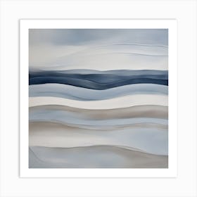 Abstract 'Blue Wave' Art Print