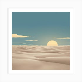 Sunset In The Desert Art Print