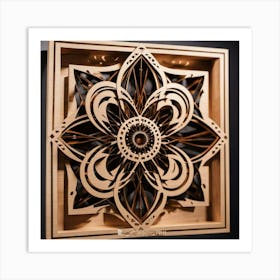 Ornate wooden carving 10 Art Print