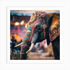 Elephant At The Circus Art Print