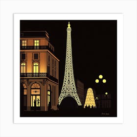 Paris At Night Art Print