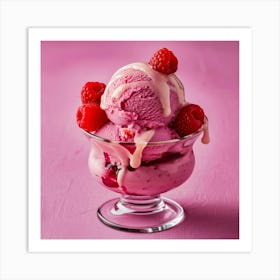 Raspberry Ice Cream 5 Art Print