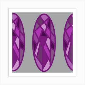 Purple eggplant gemstones Art Print