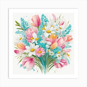 Bouquet Of Flowers Art Print