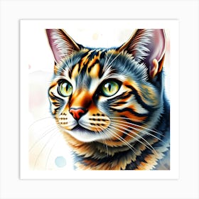 Portrait Of A Cat Art Print