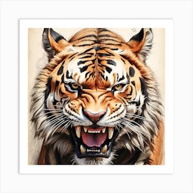 Tiger Painting Art Print