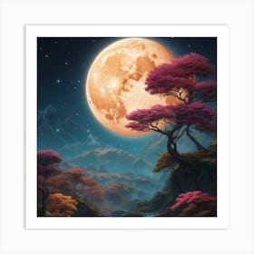 Full Moon In The Sky Art Print