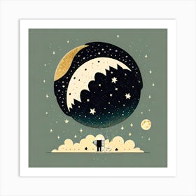 Man In Space Art Print